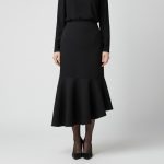 دامن فلوئنس نامتقارن مجلسی مشکی سایز 32 تا 62 (رنگبندی موجود) رویداسما roydasma سایز بزرگ موجود