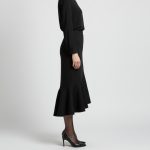 دامن فلوئنس نامتقارن مجلسی مشکی سایز 32 تا 62 (رنگبندی موجود) رویداسما roydasma سایز بزرگ موجود