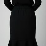 دامن فلوئنس نامتقارن مجلسی مشکی سایز 32 تا 62 (رنگبندی موجود) رویداسما roydasma سایز بزرگ موجود