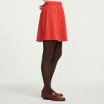 دامن کرپ کوتاه کمرکش قرمز سایز 32 تا 62 قد 45cm (رنگبندی موجود) رویداسما roydasma سایز بزرگ موجود