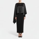 رویی مجلسی یک طرفه ساتن مشکی (رنگبندی موجود) رویداسما roydasma سایز بزرگ موجود