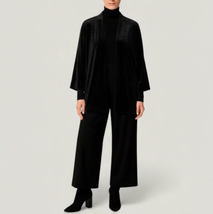 کت جلوباز مخمل مشکی سایز 32 تا 62 (رنگبندی موجود) رویداسما roydasma سایز بزرگ موجود