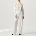 شلوار بگ کرپ پشت کش سفید سایز 32 تا 62 (رنگبندی موجود) رویداسما roydasma سایز بزرگ موجود