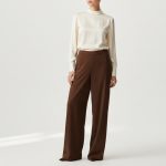 شلوار بگ کرپ پشت کش قهوه ای سایز 32 تا 62 (رنگبندی موجود) رویداسما roydasma سایز بزرگ موجود