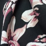 گل لیلیوم با زمینه مشکی کرپ نخ پفکی رویداسما roydasma سایز بزرگ موجود