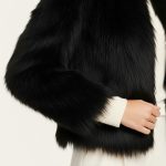 کت خز پرزبلند یقه گرد مشکی قد 60cm سایز 32 تا 62 (رنگبندی موجود) رویداسما roydasma سایز بزرگ موجود