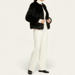 کت خز پرزبلند یقه گرد مشکی قد 60cm سایز 32 تا 62 (رنگبندی موجود) رویداسما roydasma سایز بزرگ موجود